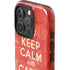 Keep Calm and Carry On Distressed iPhone 16 Pro Impact Case